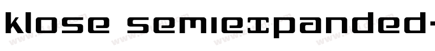 klose semiexpanded字体转换